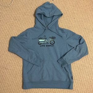 Patagonia live simply blue hoodie size small